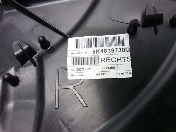 Volkswagen Golf VI (2009 - 2013) 5K4839730G Механический стеклоподъемник задней двери — фото 3