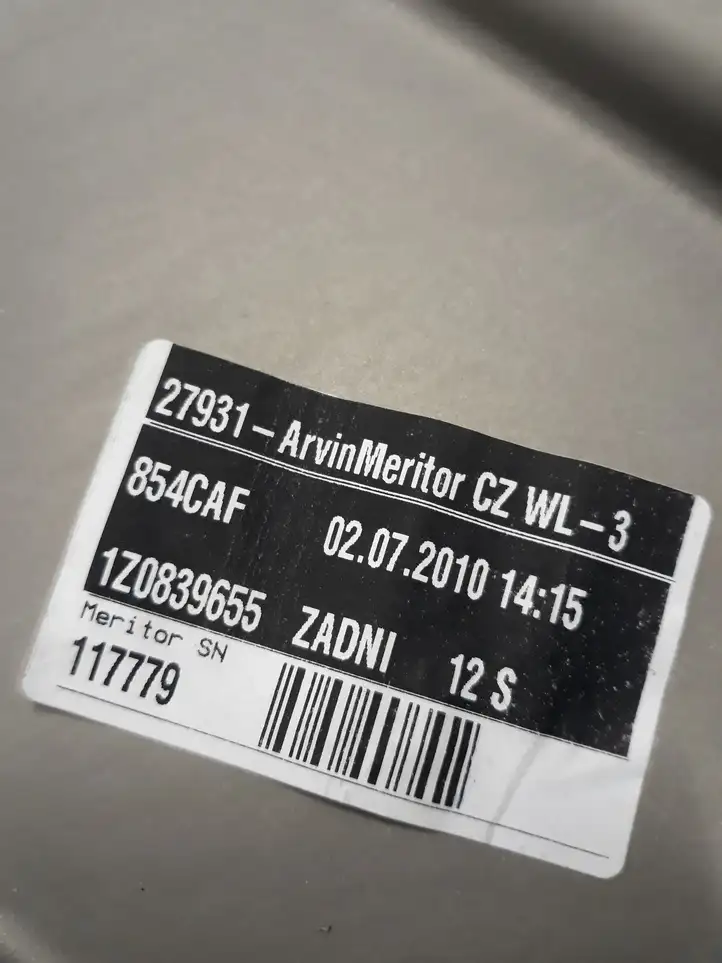 Skoda Octavia Mk2 (1Z) (2004 - 2013) 1Z0839655 Механический стеклоподъемник задней двери — фото 3