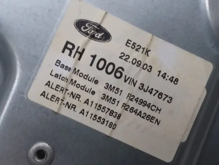 Ford Focus C-MAX (2003 - 2010) 3M51R045H22B Механический стеклоподъемник задней двери — фото 3