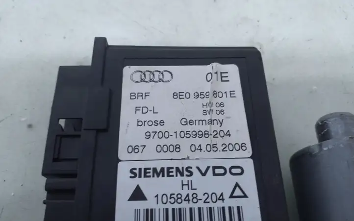 Audi A4 S4 B7 8E 8H (2004 - 2009) 0130821707 Стеклоподъемник задней двери — фото 4