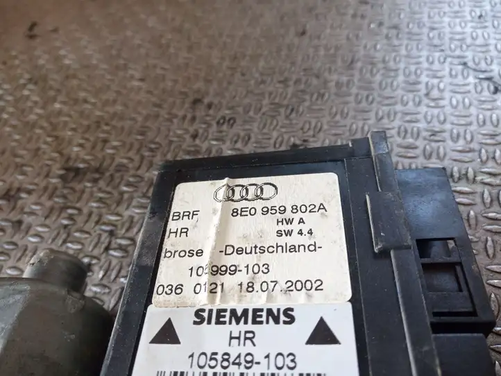 Audi A4 S4 B6 8E 8H (2000 - 2006) 8E0959802A Стеклоподъемник задней двери — фото 2