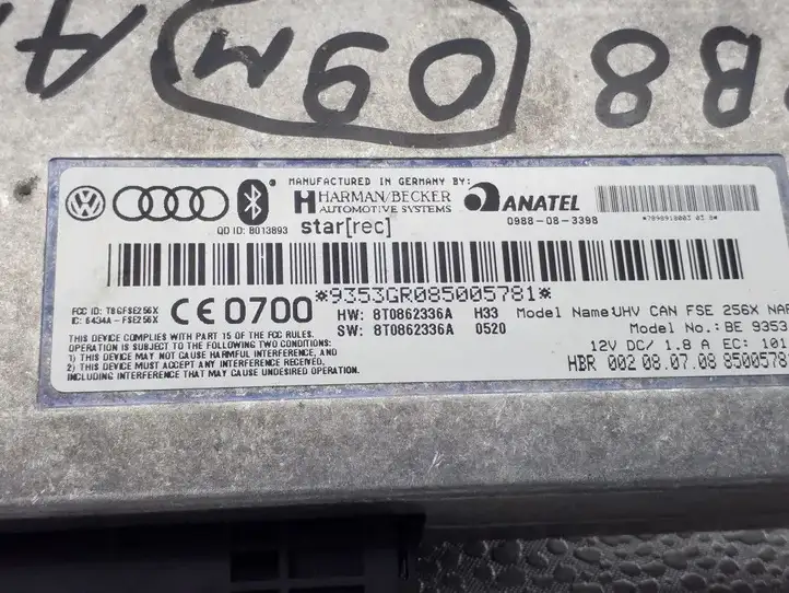 Audi A4 S4 B8 8K (2007 - 2011) 8T0862336A Контроллер мультимедийной системы — фото 3