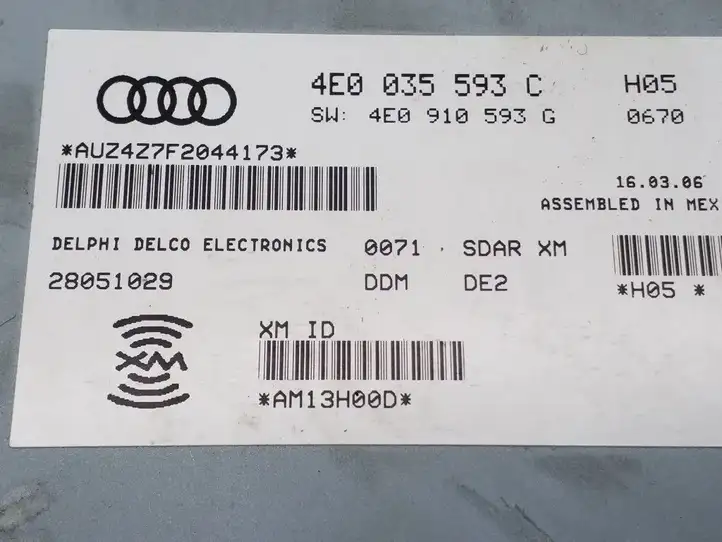Audi Q7 4L (2005 - 2009) 4E0035593C Контроллер мультимедийной системы — фото 3