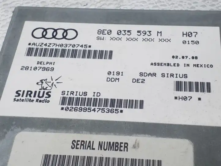 Audi Q5 SQ5 (2008 - 2012) 8E0035593M Контроллер мультимедийной системы — фото 2