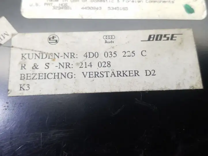 Audi A8 S8 D2 4D (1999 - 2002) 4D0035225C Усилитель звука — фото 3