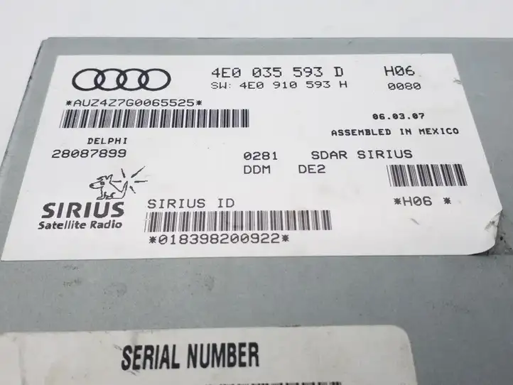 Audi Q7 4L (2005 - 2009) 4E0035593D Контроллер мультимедийной системы — фото 4