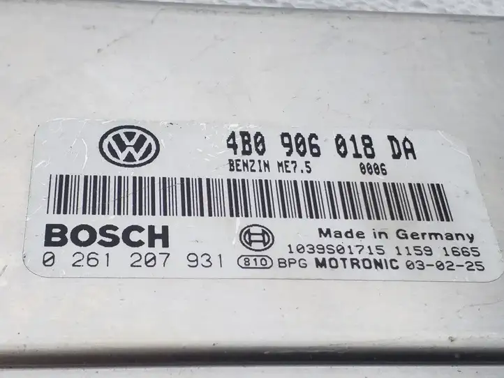 Volkswagen PASSAT B5.5 (2001 - 2005) 4B0906018DA Блок управления двигателем (ECU) — фото 2