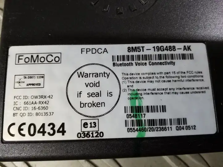 Ford Focus (2005 - 2008) 8M5T19G488AK Bluetooth модуль — фото 4