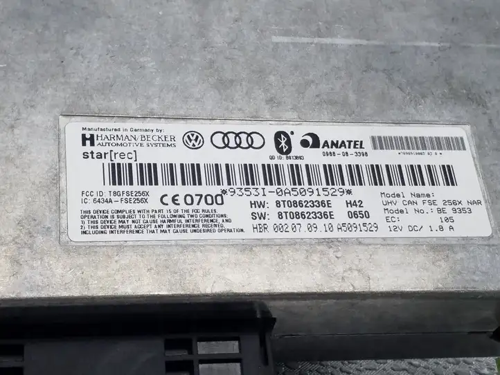 Audi A4 S4 B8 8K (2007 - 2011) 8T0862336E Bluetooth модуль — фото 4