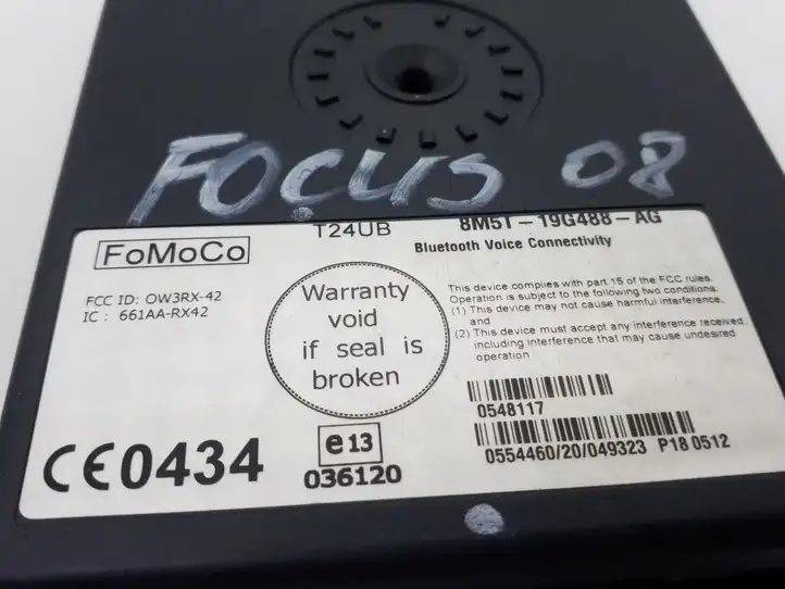 Ford Focus (2005 - 2008) 8M5T19G488AG Bluetooth модуль — фото 3