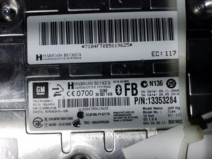 Opel Astra J (2009 - 2012) 13353284 Bluetooth модуль — фото 4
