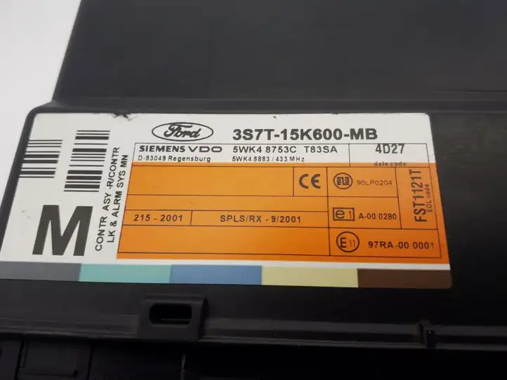Ford Mondeo Mk III (2000 - 2007) 3S7T15K600MB Модуль комфорта — фото 3