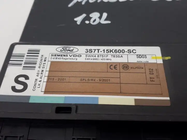 Ford Mondeo Mk III (2000 - 2007) 3S7T15K600SC Модуль комфорта — фото 3