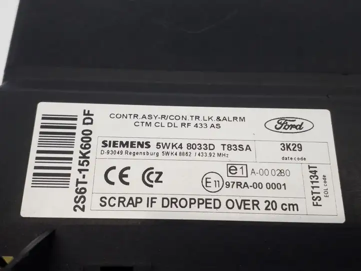 Ford Fusion (2002 - 2005) 2S6T15K600DF Модуль комфорта — фото 3