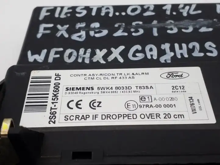 Ford Fiesta (2000 - 2005) 2S6T15K600DF Модуль комфорта — фото 3