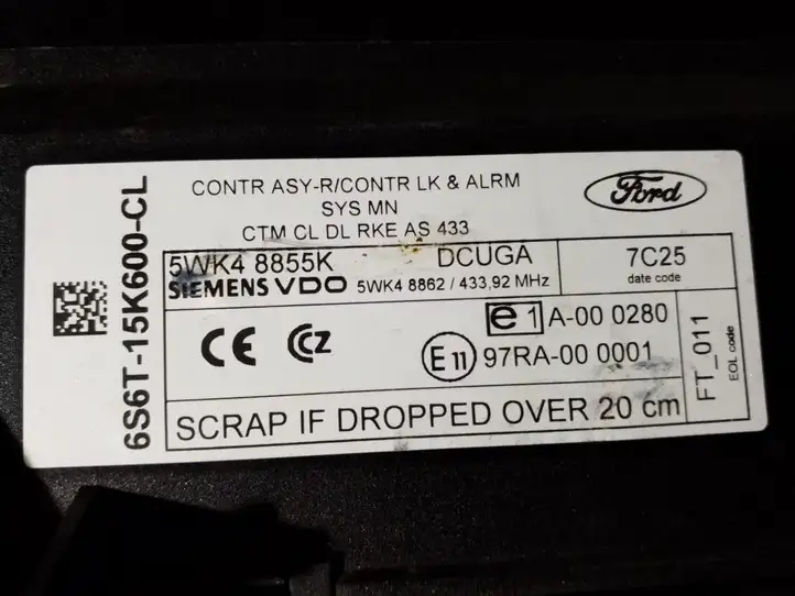 Ford Focus (2011 - 2015) 6S6T15K600CL Модуль комфорта — фото 3