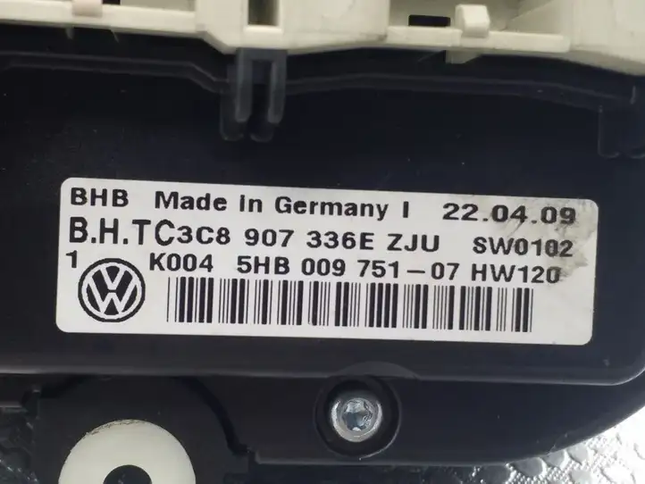 Volkswagen PASSAT CC (2008 - 2012) 5HB00975107 Блок управления климат-контролем — фото 5