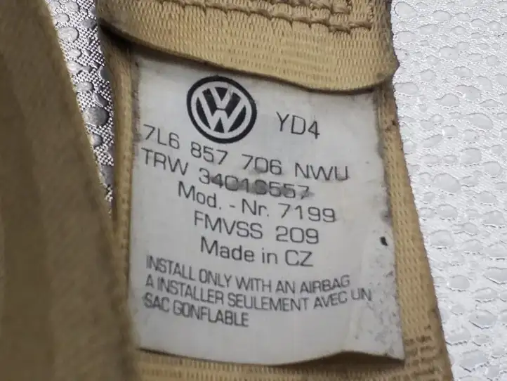 Volkswagen Touareg I (2002 - 2010) 7L6857706 Передний ремень безопасности — фото 2
