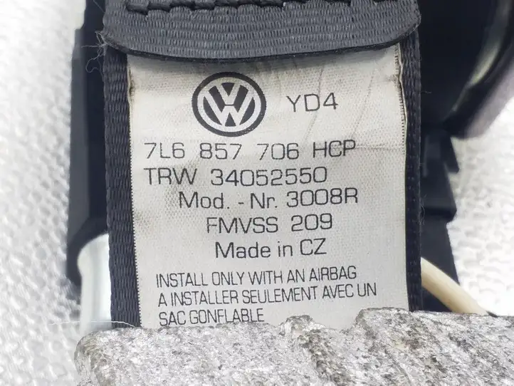 Volkswagen Touareg I (2002 - 2010) 7L6857706 Передний ремень безопасности — фото 3