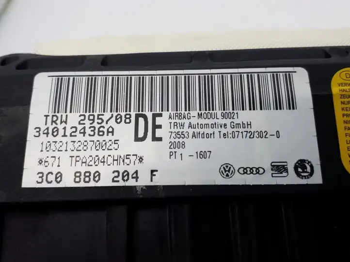 Volkswagen PASSAT CC (2008 - 2012) 3C0880204F Подушка безопасности пассажира — фото 5