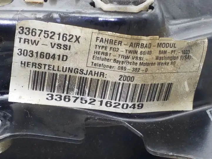 BMW X5 E53 (1999 - 2006) 336752162049 Подушка безопасности руля — фото 5