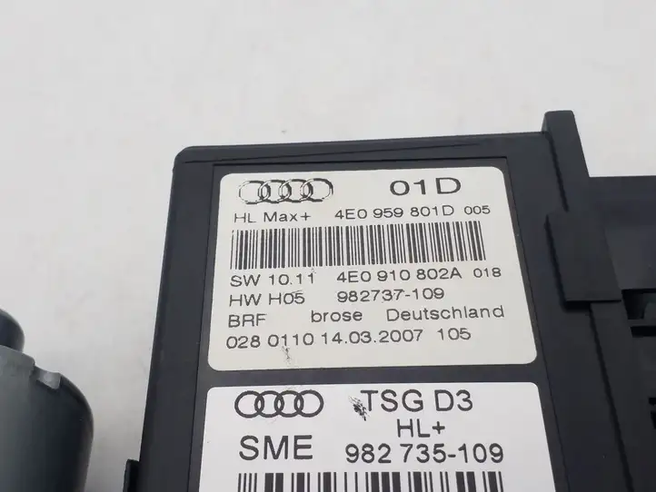 Audi A8 S8 D3 4E (2005 - 2007) 4E0959801D Механический стеклоподъемник задней двери — фото 3
