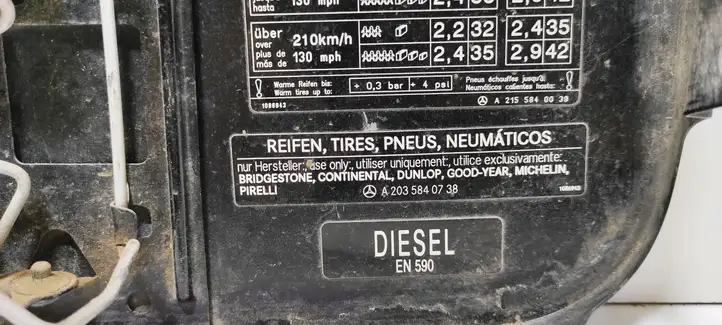 Mercedes-Benz C W203 (2000 - 2007) A2035840738 Крышка топливного бака — фото 3
