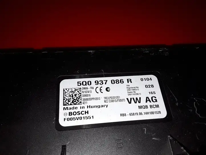 Volkswagen Golf VII (2013 - 2019) 5Q0937086R Модуль комфорта — фото 2
