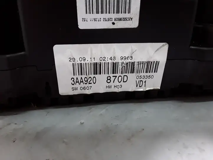 Volkswagen PASSAT B7 (2011 - 2014) 3AA920870D Спидометр — фото 6