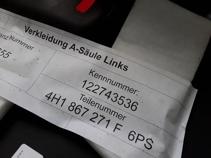 Audi A8 S8 D4 4H (2010 - 2014) 4H1867271F Внутренняя отделка переднего порога — фото 4