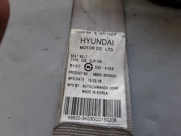 Hyundai Sonata (2007 - 2010) 888203K030 Передний ремень безопасности — фото 5