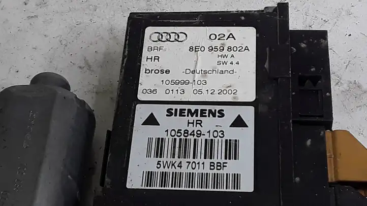 Audi A4 S4 B6 8E 8H (2000 - 2006) 8E0959802A Стеклоподъемник задней двери — фото 3