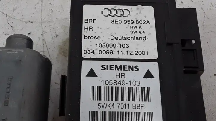 Audi A4 S4 B6 8E 8H (2000 - 2006) 8E1959802A Стеклоподъемник задней двери — фото 3