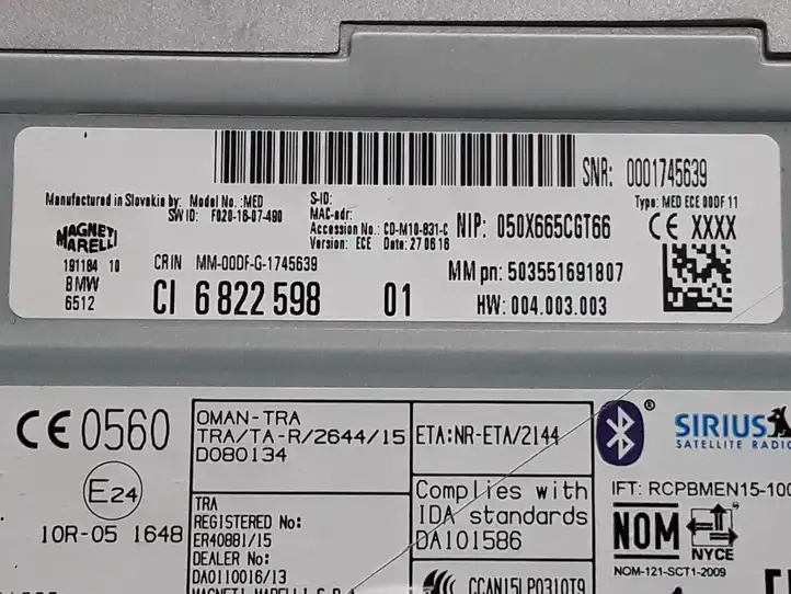 BMW 3 F30 F35 F31 (2012 - 2018) 6822598 Магнитола / мультимедийная система — фото 4