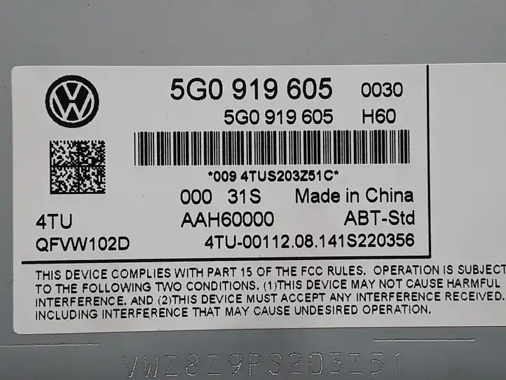Volkswagen Golf VII (2013 - 2019) 5G0919605 Магнитола / мультимедийная система — фото 5