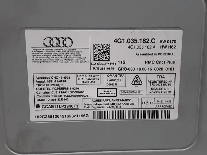 Audi A6 C7 (2014 - 2018) 4G1035182C Магнитола / мультимедийная система — фото 4