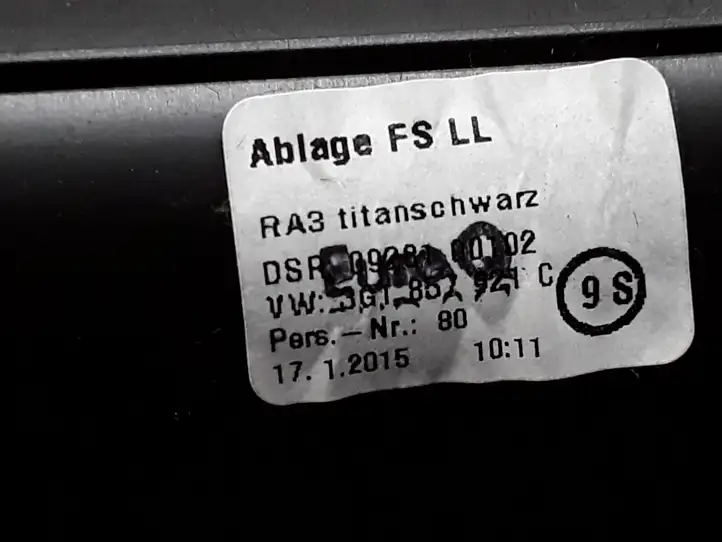 Volkswagen PASSAT B8 (2015 - ) 3G1857921C Выдвижной ящик — фото 3