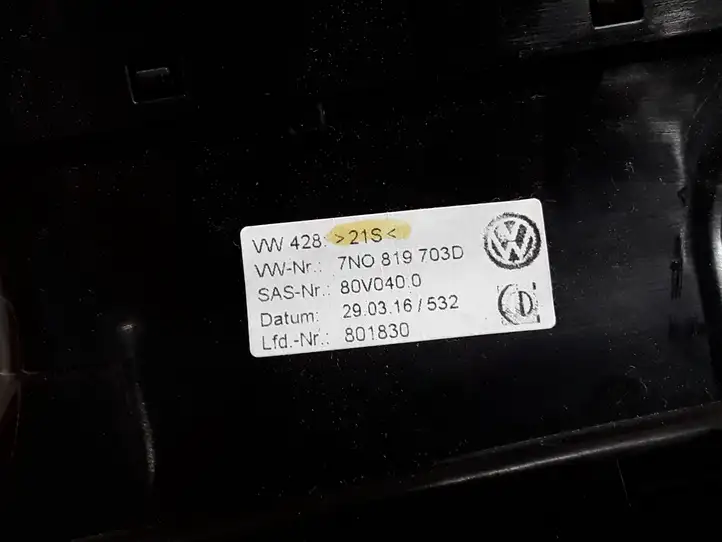 Volkswagen Sharan (2010 - 2015) 7N0819703D Боковой воздушный дефлектор — фото 3