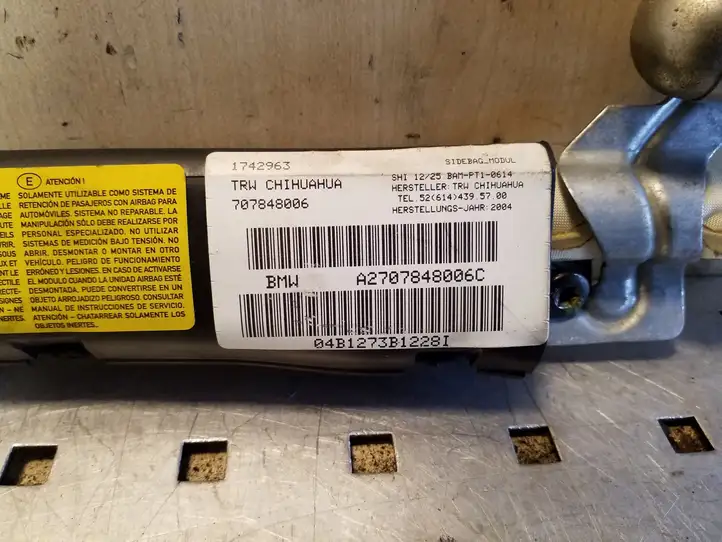 BMW X5 E53 (1999 - 2006)  A2707848006C Боковая подушка безопастности( (крыша)