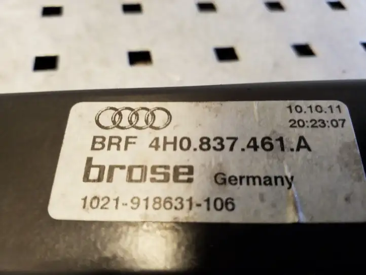 Audi A8 S8 D4 4H (2010 - 2014) 4H0837461A Стеклоподъемник передней двери (без мотора) — фото 3