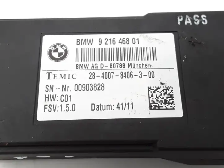 BMW 5 F10 F11 (2009 - 2016) 9216468 Блок управления сиденьем — фото 2