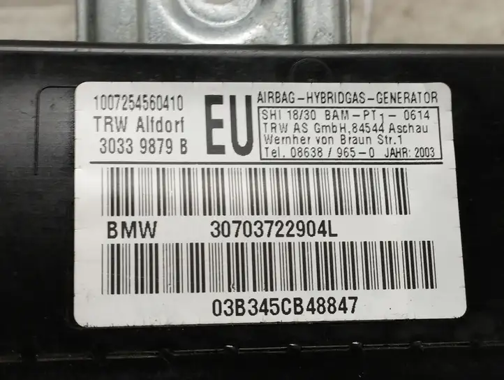 BMW 3 E46 (1998 - 2005) 30339879B Подушка безопасности двери — фото 2