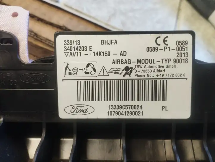 Ford B-MAX (2012 - 2018) 34014203E Боковая подушка безопасности шторка — фото 4