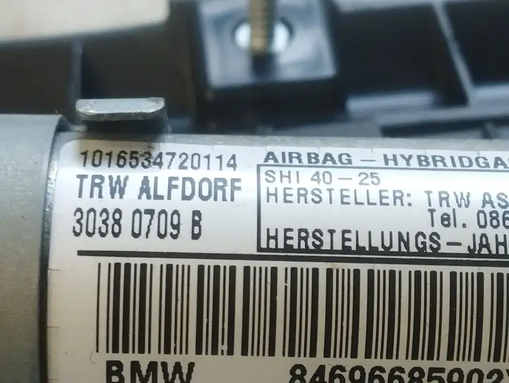 BMW 3 E90 E91 (2005 - 2012)  1016534720114 Боковая подушка безопастности( (крыша)