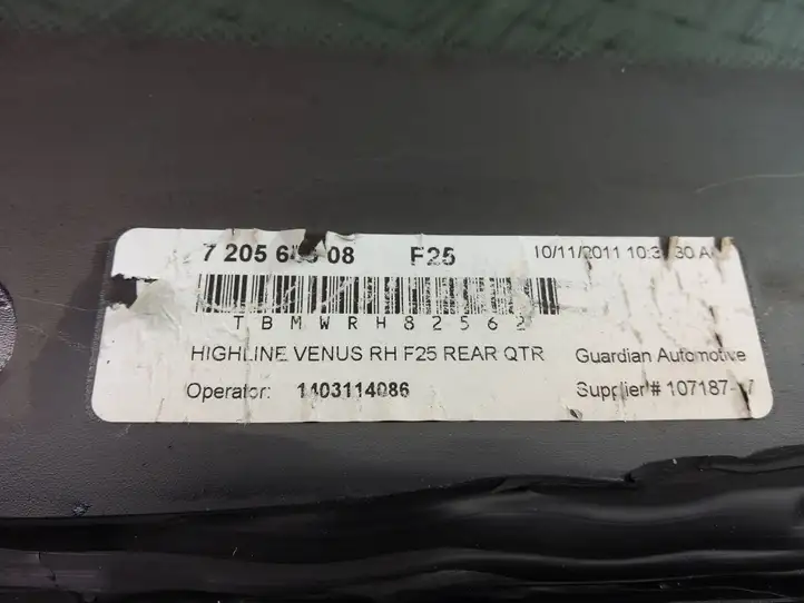 BMW X3 F25 (2010 - 2017) 7205645 Заднее боковое стекло — фото 5