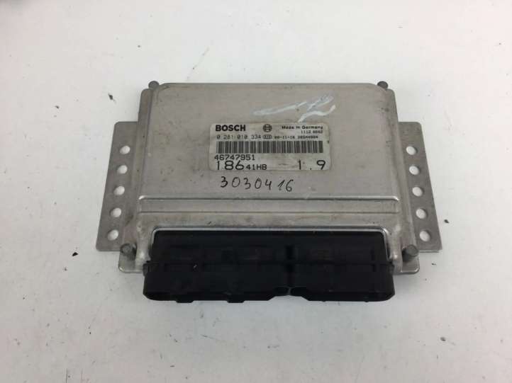 Fiat Multipla (1999 - 2005)  0281010334 Блок управления двигателем ECU