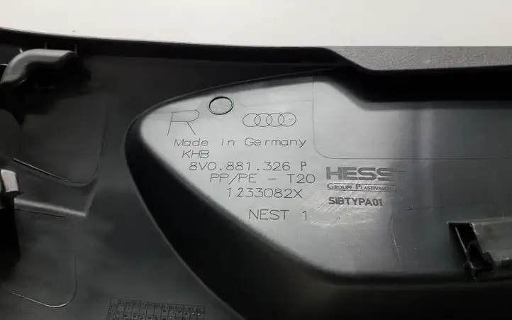 Audi A3/S3 8V (2016 - 2020) 8V0881326P Обшивка сидений — фото 4