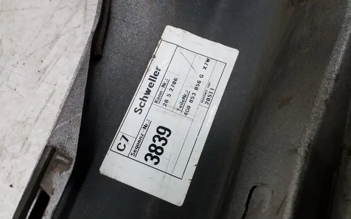 Audi A6 C7 (2011 - 2014) 4G0853856G Порог кузова — фото 6