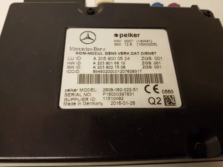 Mercedes-Benz B-class W246 (2014 - 2018) A2059000524 Bluetooth модуль — фото 2