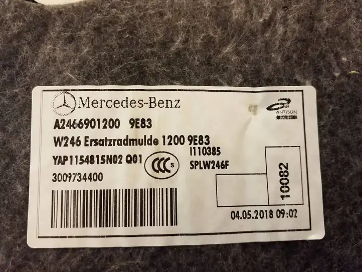 Mercedes-Benz B-class W246 (2014 - 2018) A2466901200 Коврик багажника — фото 2